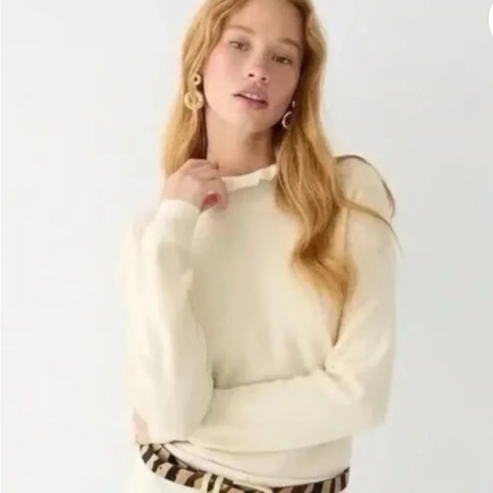 J. Crew Cream Crew Neck Sweater